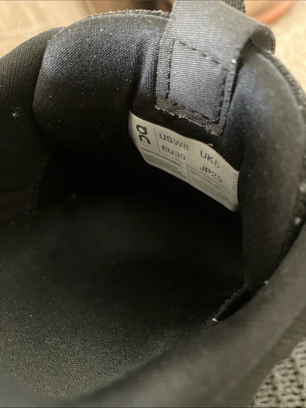 On Running Women's Black Athletic Running Shoes - Picture 6 of 7